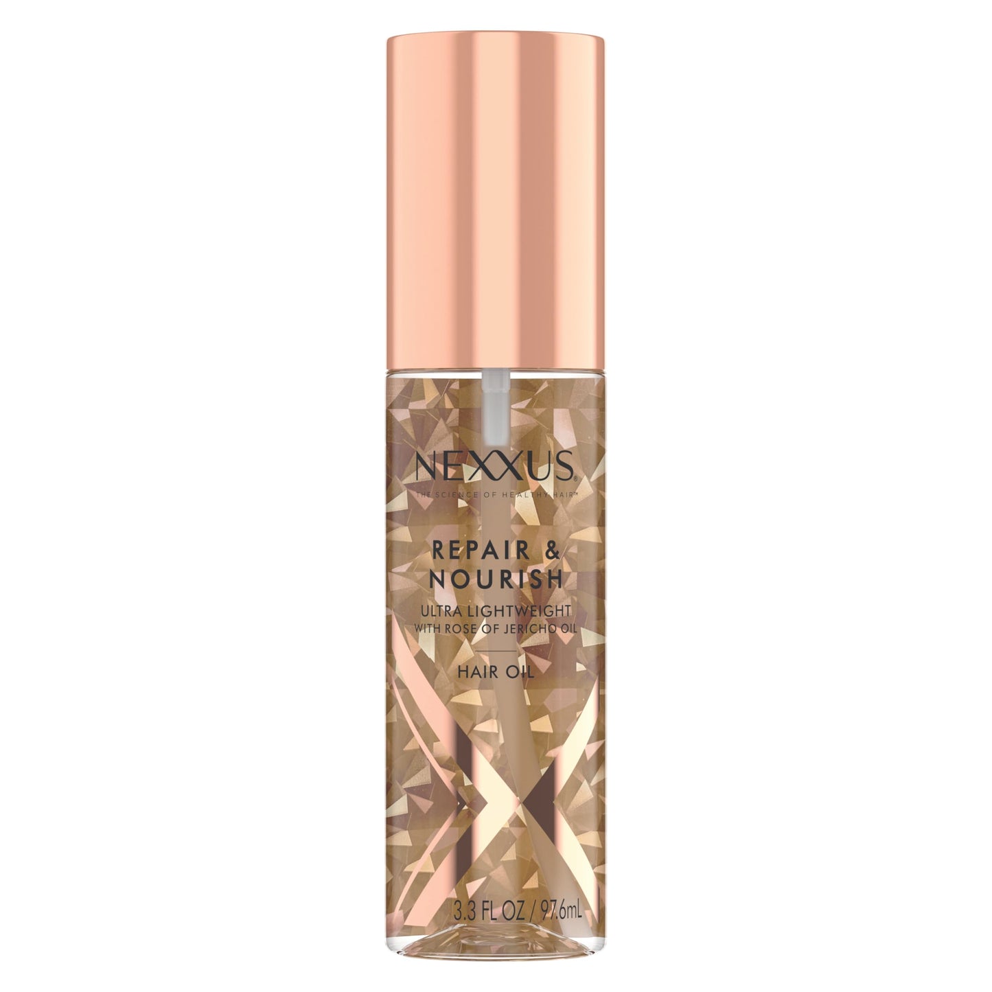 Nexxus Ultra Lightweight Hair Oil Repair & Nourish for Intense Nourishment with StyleProtect Technology & Rose of Jericho Oil 3.3 oz