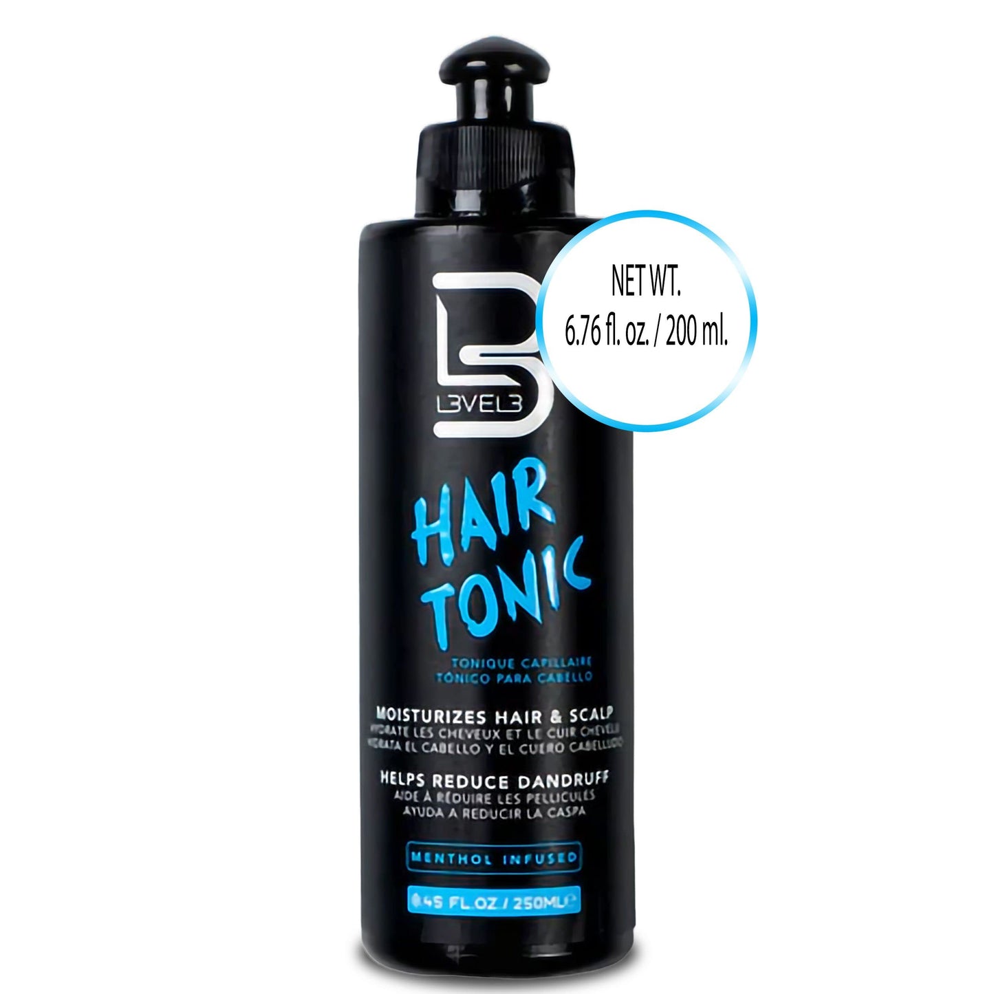 L3 Level 3 Hair Tonic - Hair Moisturizer for Women and Men - Fresh Impact for Extra Shine and Hair Volume