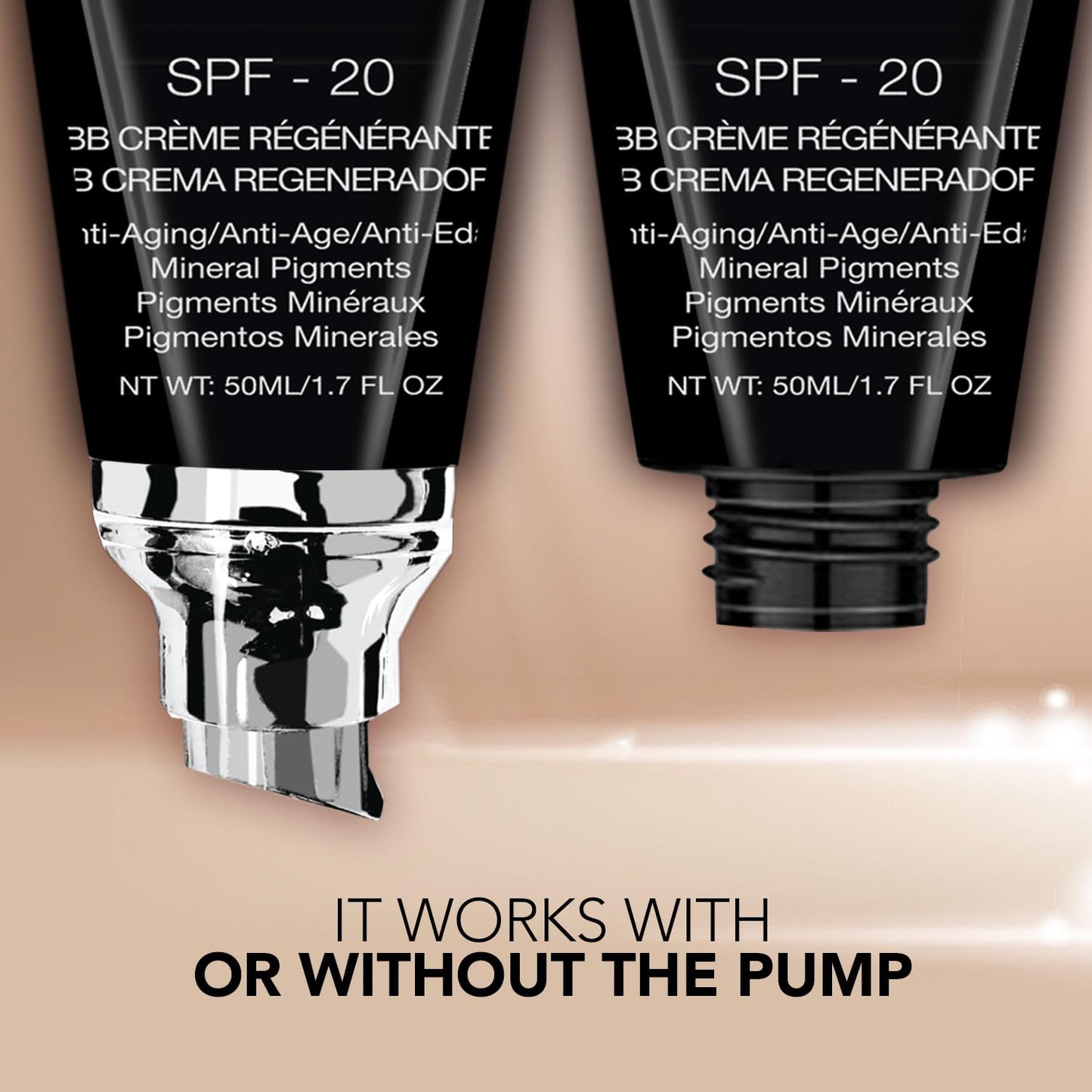 Bellapierre BB Cream SPF 20 – Mineral Sunscreen & Liquid Foundation, Lightweight Moisturizer, Buildable Coverage, Matte, Non-Toxic, 1.7 oz