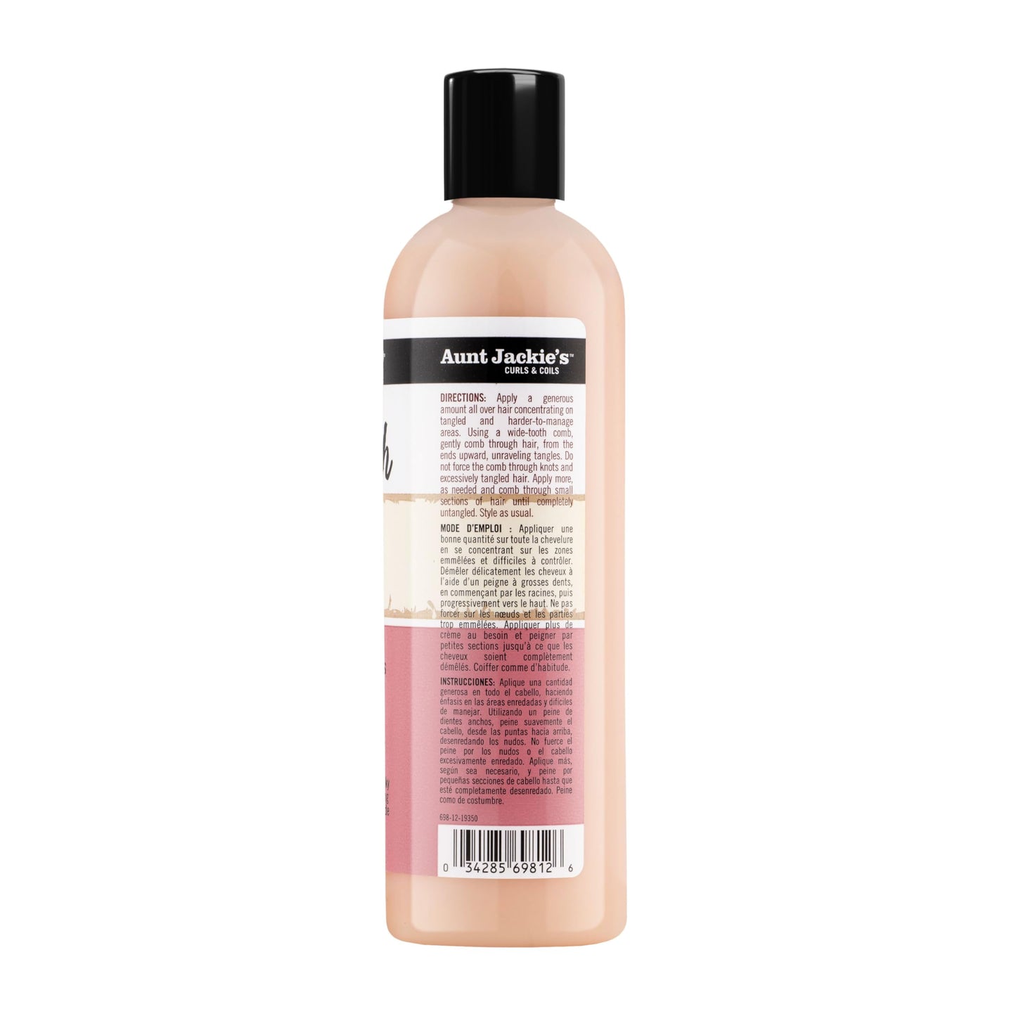 Aunt Jackie's Curls and Coils Knot On My Watch Instant Hair Detangling Therapy for Natural Curls, Coils and Waves, Enriched with Shea Butter, 12 oz