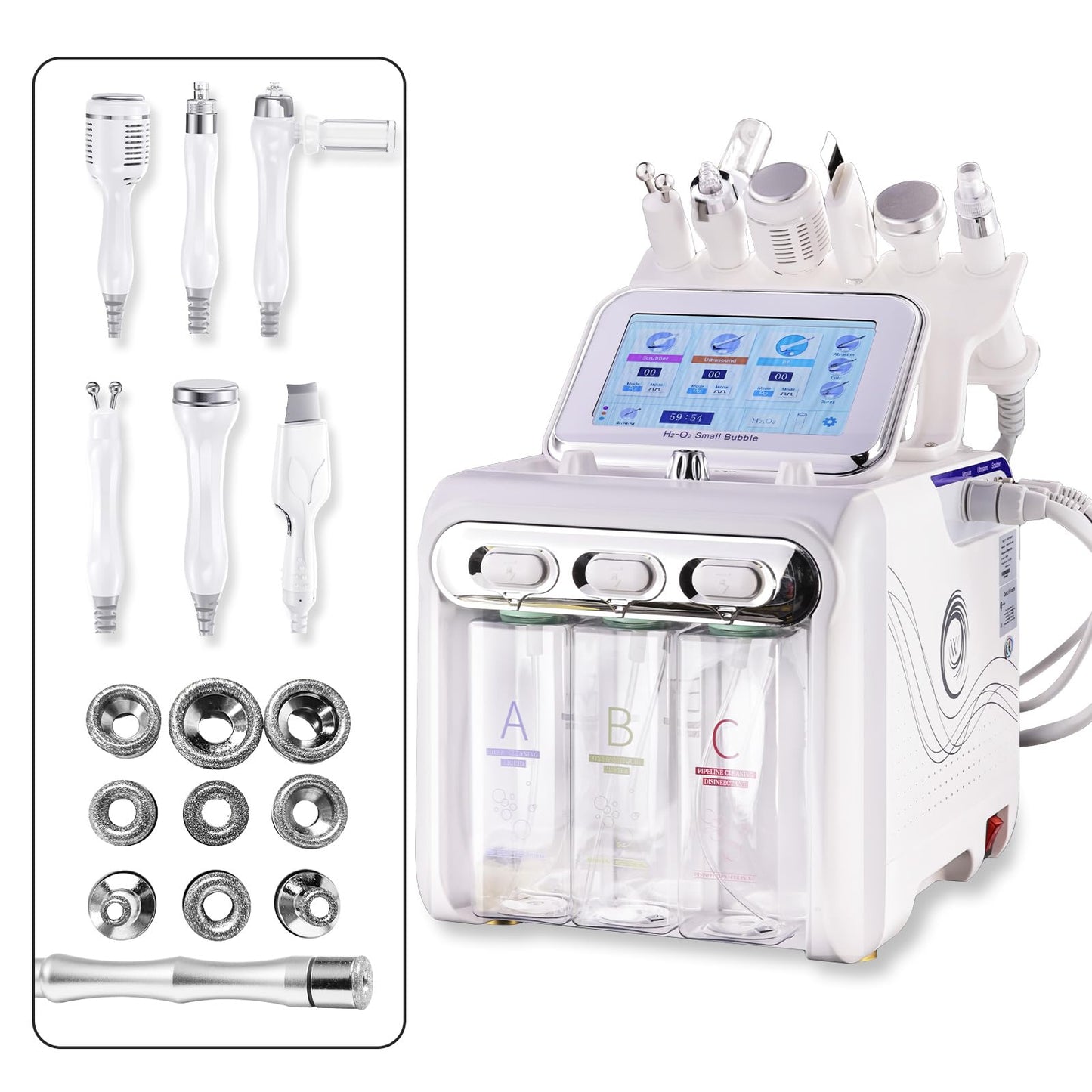 Hydrogen Oxygen 7 in1 Diamond Microdermabrasion Machine,Facial Peeling Skin Care for Salon Personal Home Use