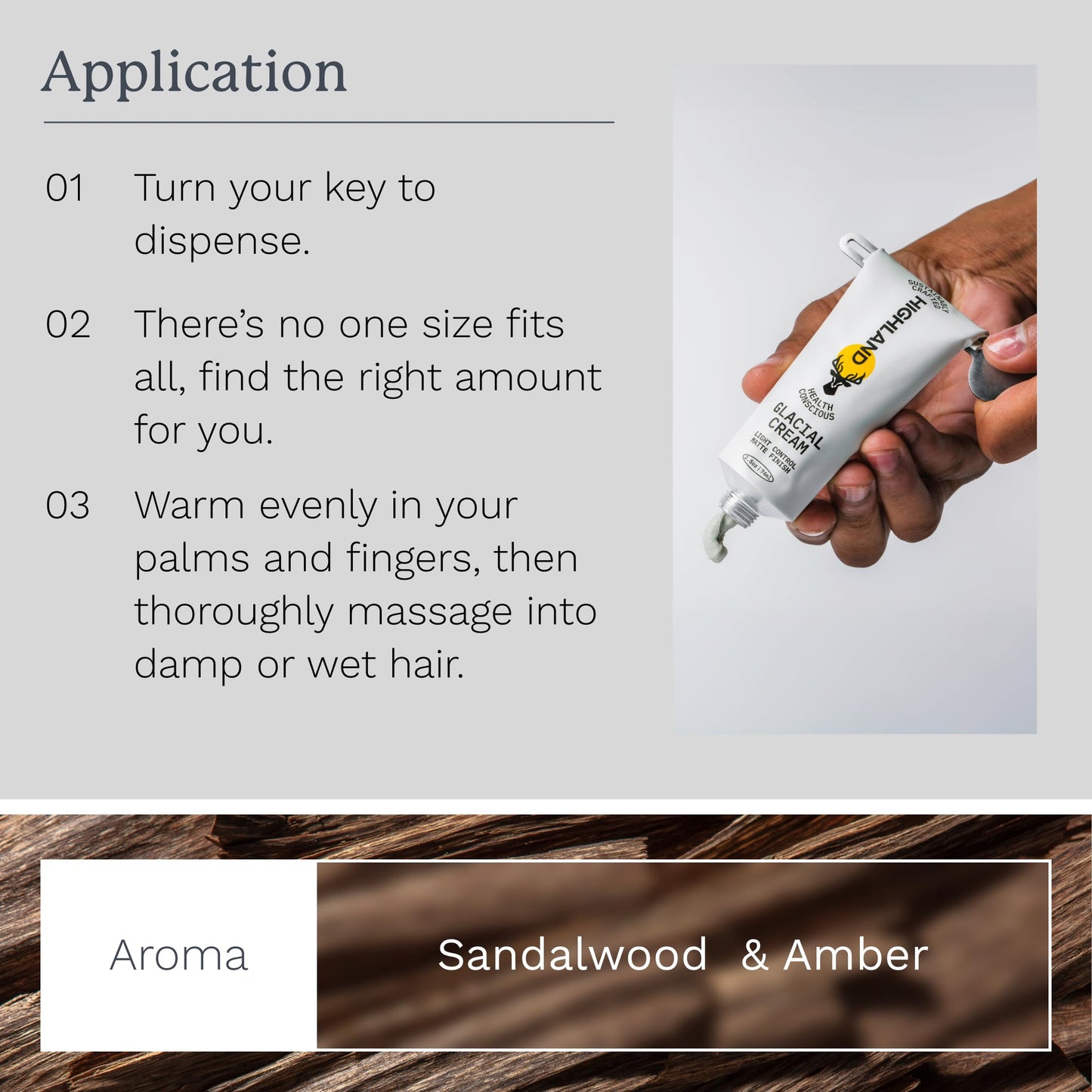 Highland Glacial Cream 2.5 oz โ Multi-Use Hair Styling Cream to Smooth, De-Frizz, Texturize & Enhance Curls โ Natural, Plant-Derived Formula for All Hair Types