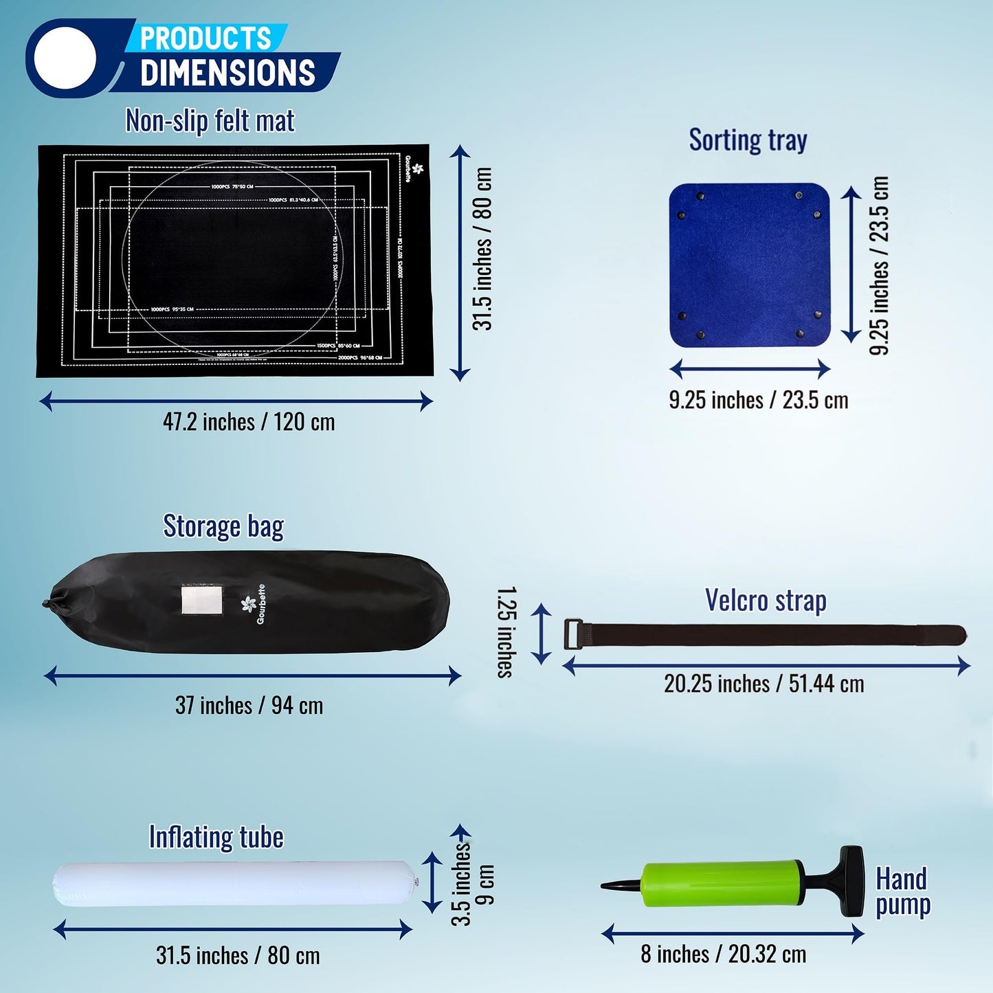 Gourbette Black Jigsaw Puzzle Mat – Roll-Up Puzzle Board for 2000, 1500, 1000 & 500 Pieces, Portable Puzzle Saver for Adults & Kids