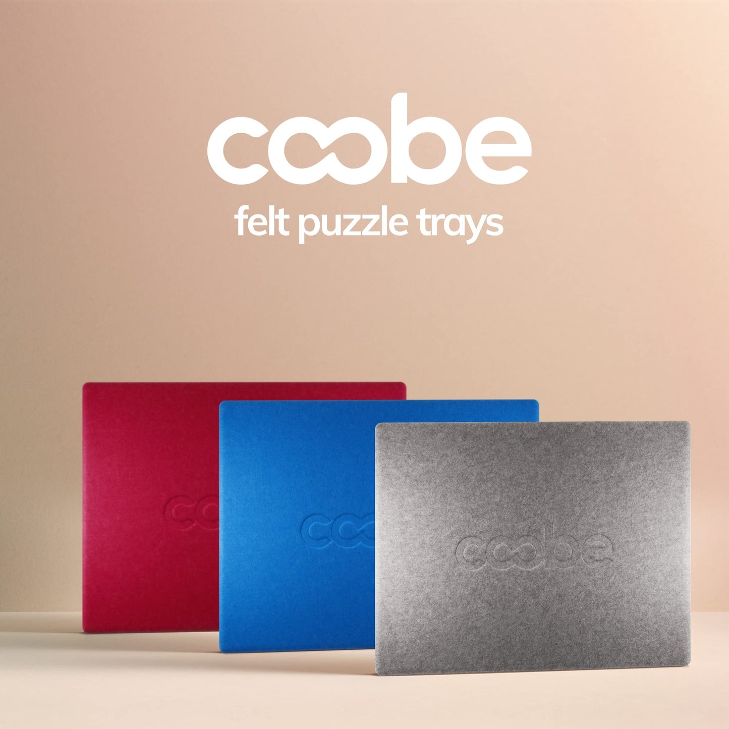 1000 Piece Jigsaw Puzzle Boards Portable, Puzzle Mat with Cover, Lightweight Puzzle Tray Storage System, Felt Table Top by Coobe (Gray)