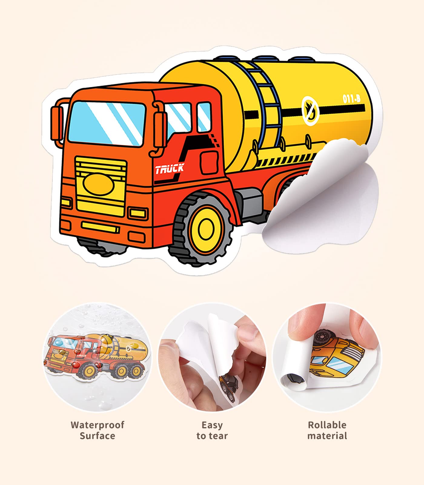 Mini Die-Cast Construction Truck Toys for Kids Ages 3-8 – Dump Truck, Excavator & More with Stickers for Outdoor & Sandbox Play