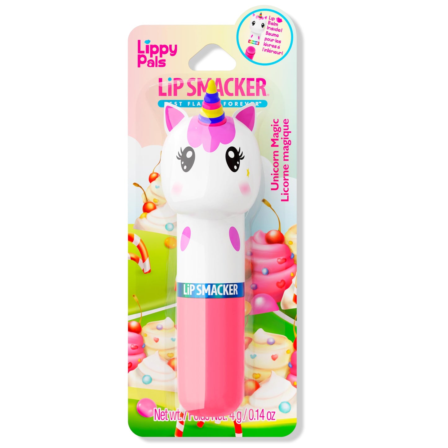 Lip Smacker Lippy Pals Unicorn Lip Balm – Flavored, Moisturizing, Soft Shine, Hydrating & Vegan, Fun Tasty Unicorn Magic