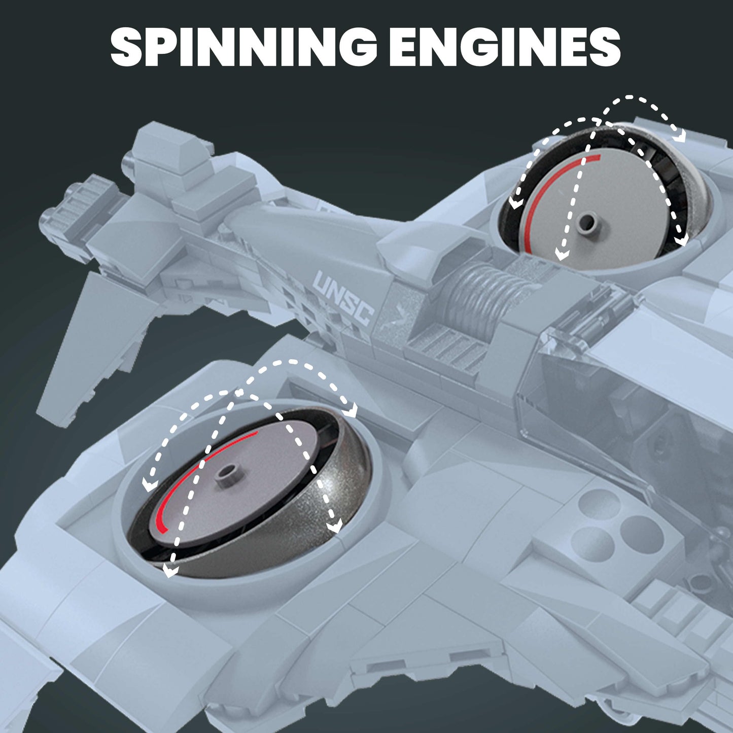 MEGA Halo Action Figure Building Toy, UNSC Arctic Burn Wasp with 342 Pieces and 2 Poseable Figures, for Collectors