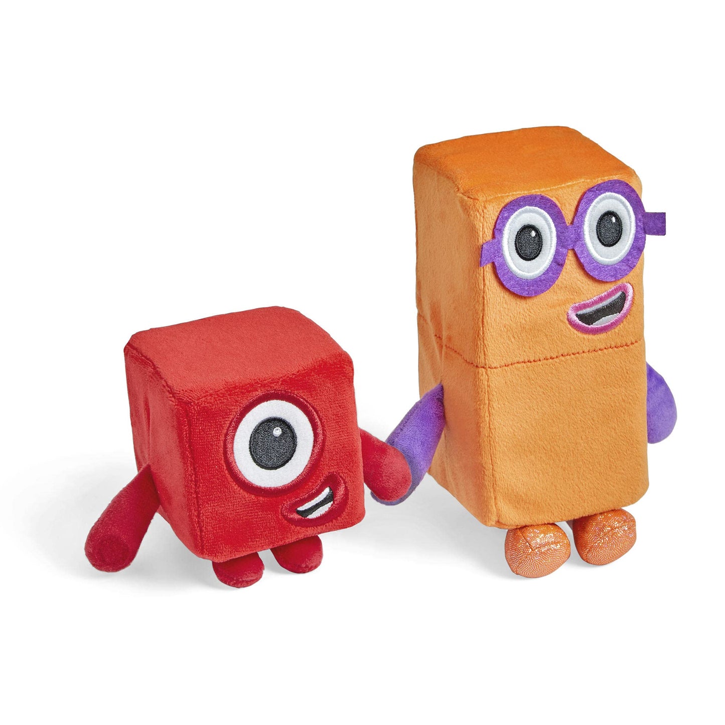 hand2mind Numberblocks One & Two Plush Toys – Soft Stuffies for Toddlers, Preschool Math Learning, Counting, & Birthday Gifts