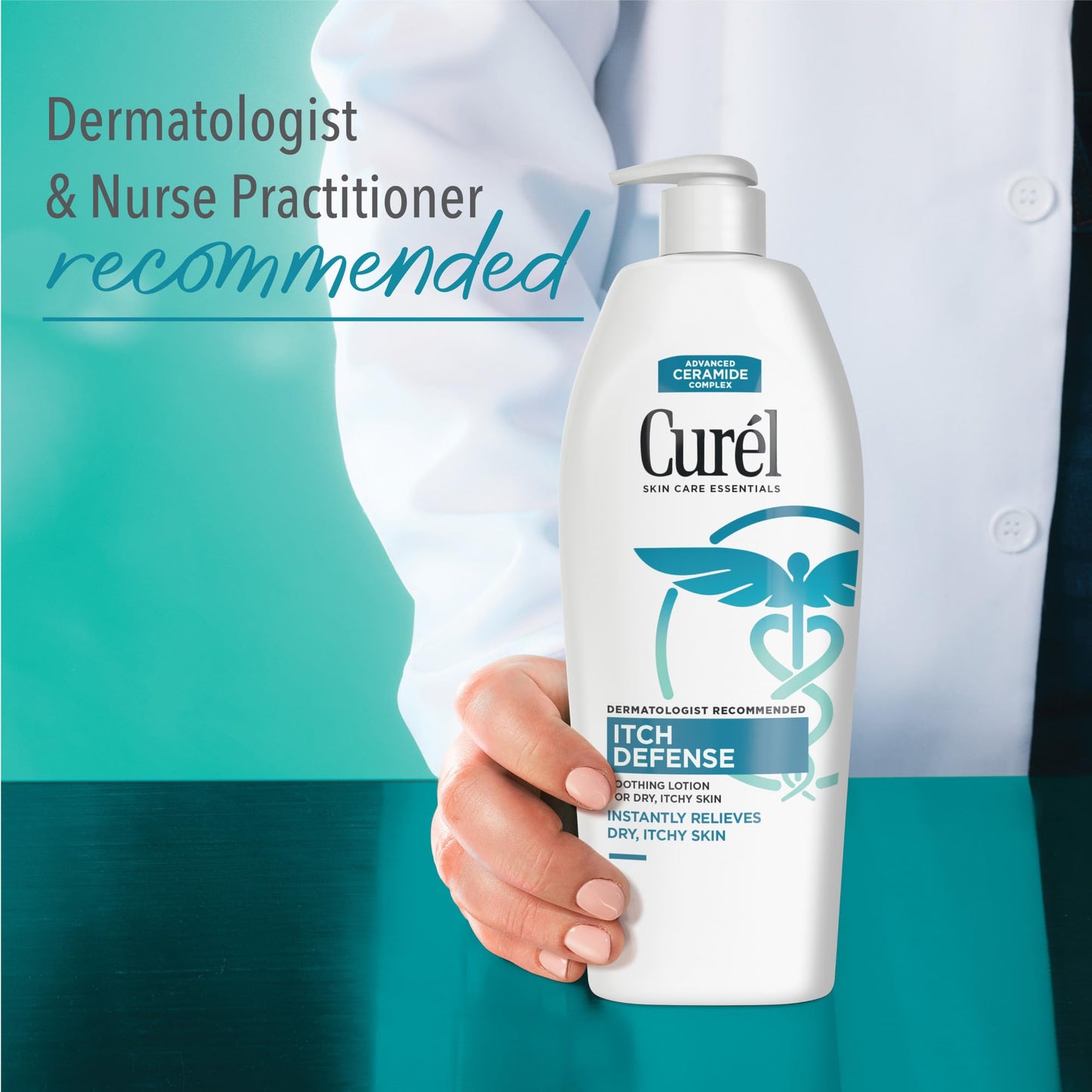 Curel Itch Defense Calming Body Lotion – Moisturizer for Dry, Itchy Skin with Ceramide Complex, Pro-Vitamin B5 & Shea Butter, 20 oz