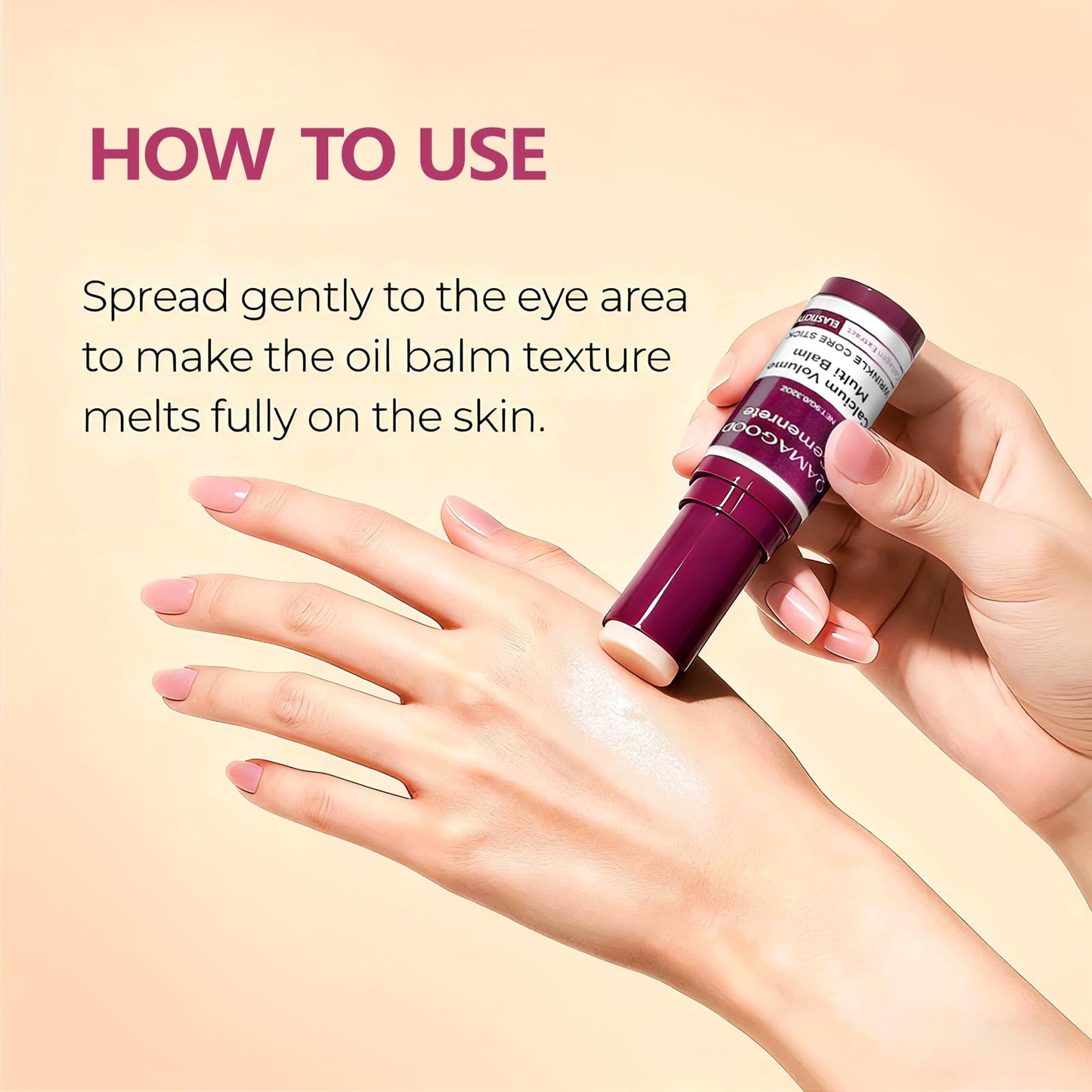 Qamagood Cemenrete Calcium Multi Balm Stick – Anti-Aging, Wrinkle & Sagging Repair, Collagen & Vitamin E Moisturizing Cream, 1PC