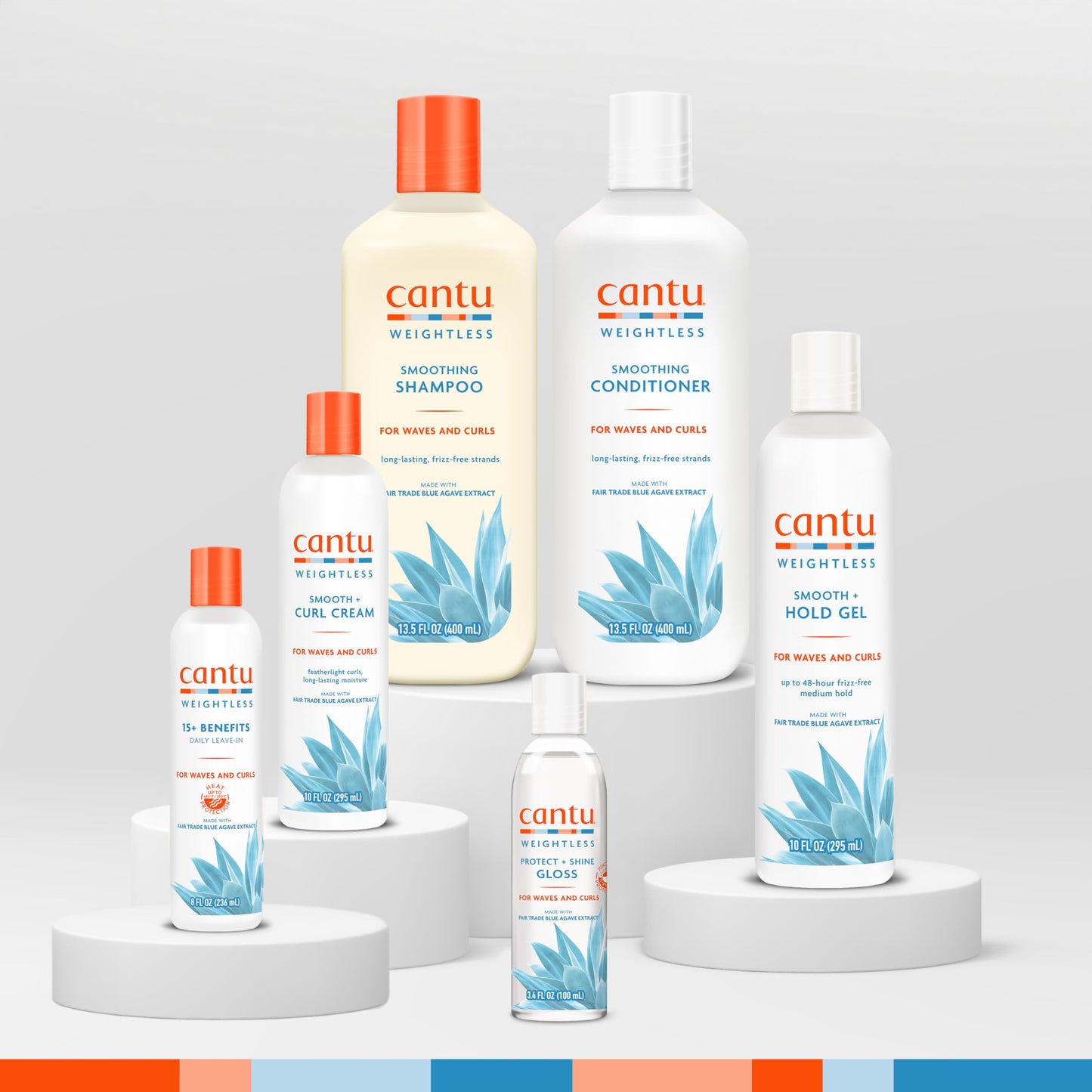 Cantu Weightless Smooth + Curl Cream, 10 fl oz