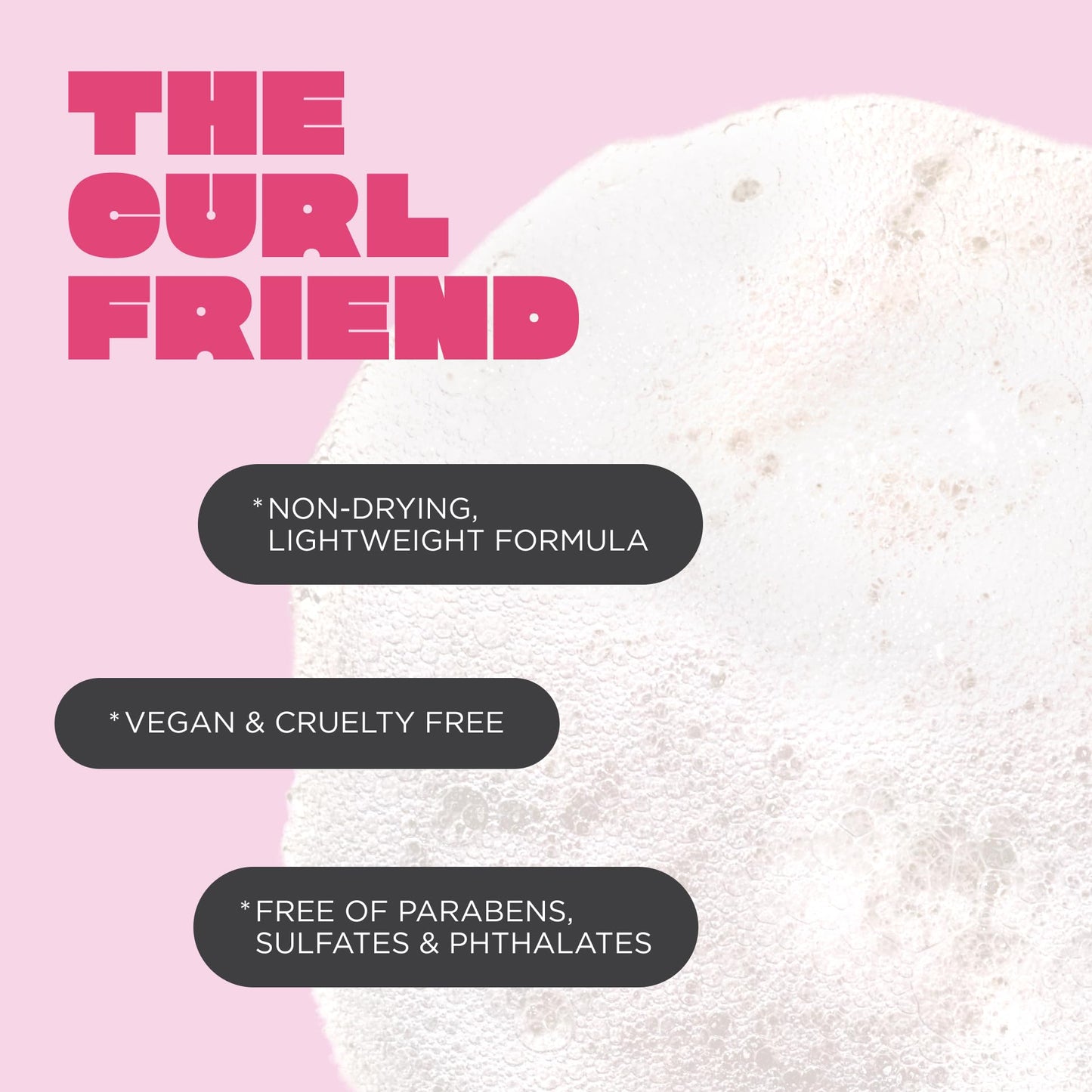 Cake Beauty The Curl Friend Gel-to-Foam Styler | Volumizing High Hold Curl Gel | Flake-Free Frizz Control with Coconut Oil & Shea Butter | 6.8 fl oz