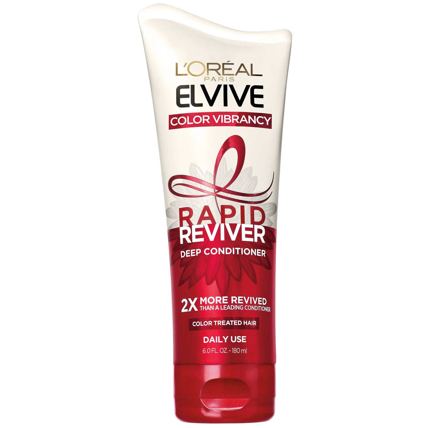 L’Oréal Paris Elvive Color Vibrancy Rapid Reviver Deep Conditioner, for Color-Treated Hair, Repairs Damage with Serum & Antioxidants, 6 oz