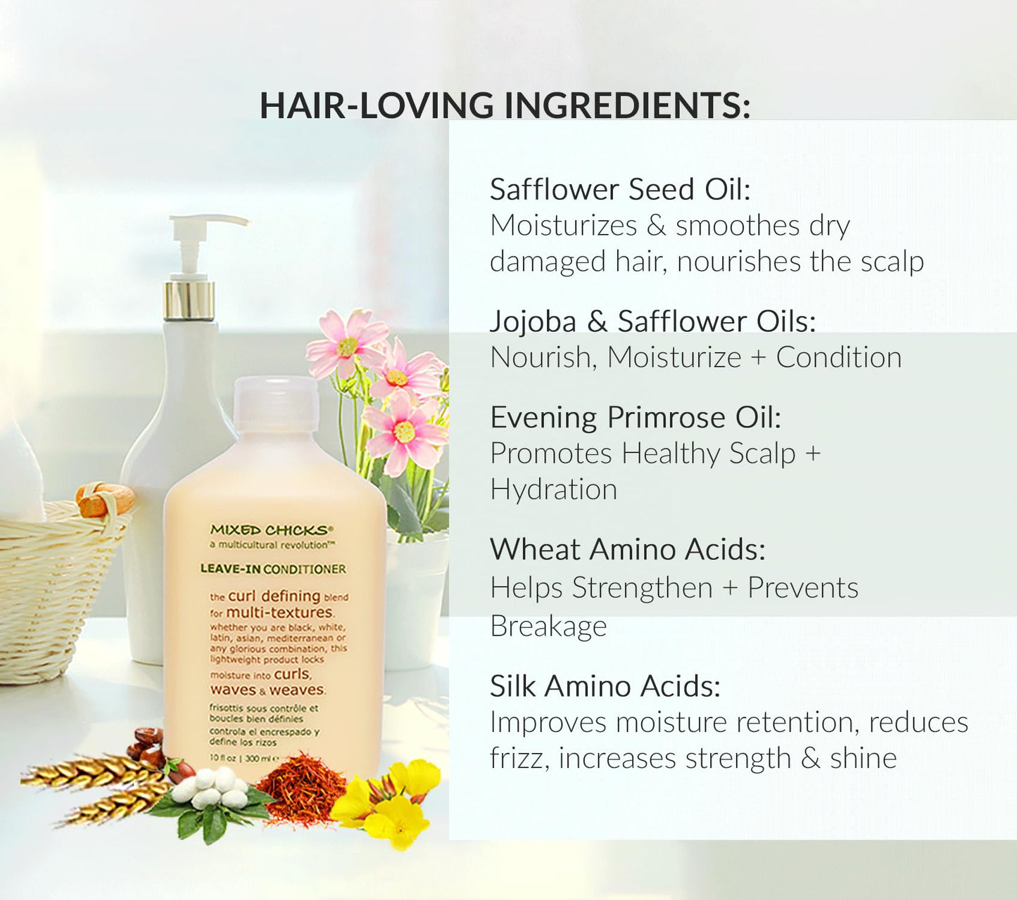 Mixed Chicks Curl Defining & Frizz Eliminating Leave-In Conditioner, 10 fl.oz