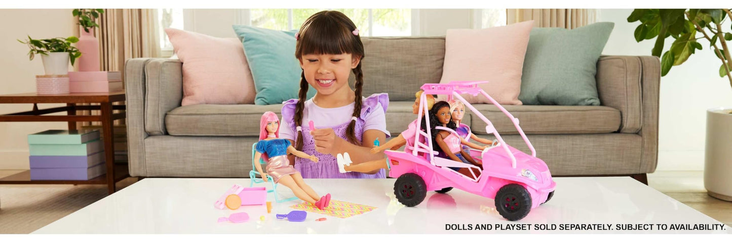 Barbie Mysteries: Beach Detectives Playset with Beach Buggy Toy Car & 10+ Accessories, Including Beach Chair & Towel