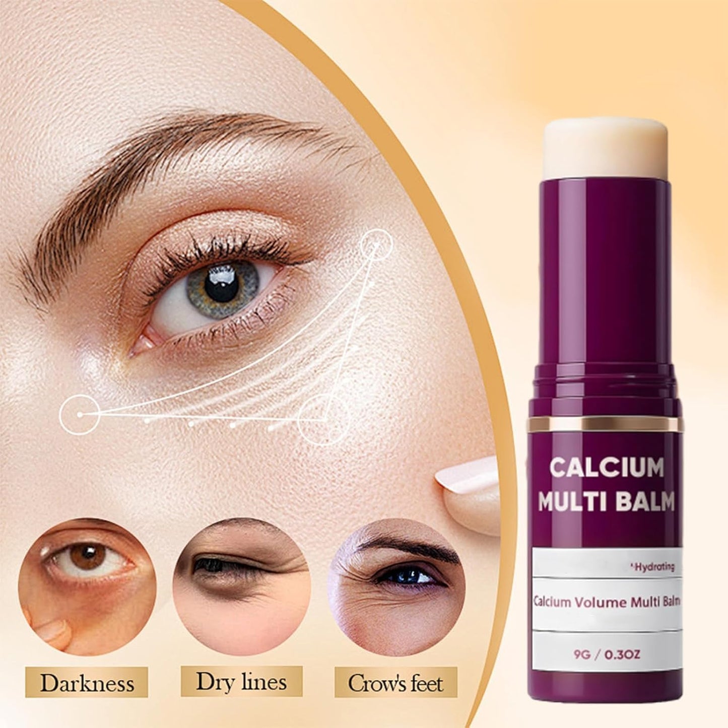 OSFRIAGE Calcium Multi Balm 2PCS – Collagen Moisturizing Stick for Eyes, Neck & Face, Intensive Repair & Hydration Cream