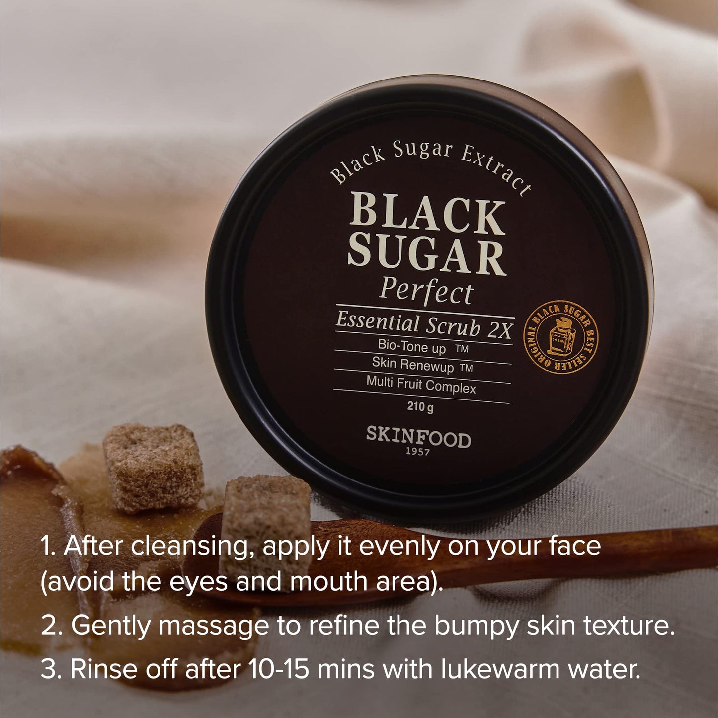 Skinfood Black Sugar Mask Wash Off Exfoliator, 3.53 Ounce