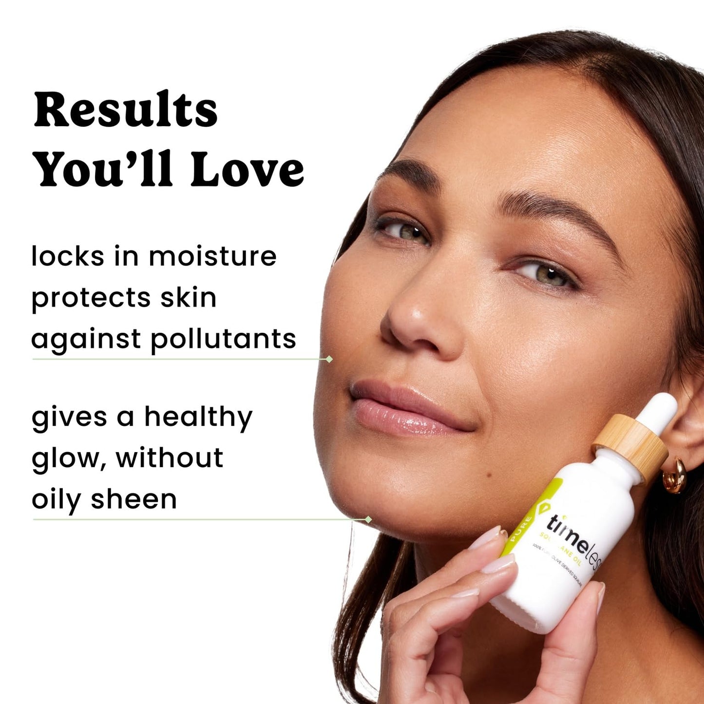 Timeless Skin Care Squalane Oil 100% Pure - Plant-Based Face Oil - Fragrance-Free - For Dry Skin - Moisturizing - 2 oz