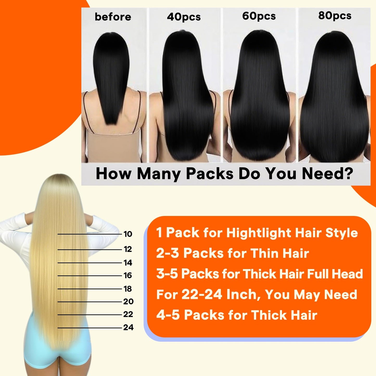 Full Shine 18" Tape in Hair Extensions Human Hair – Remy Invisible Seamless Extensions, Color 18/613 Ash Blonde & Platinum Blonde, 20pcs 50g