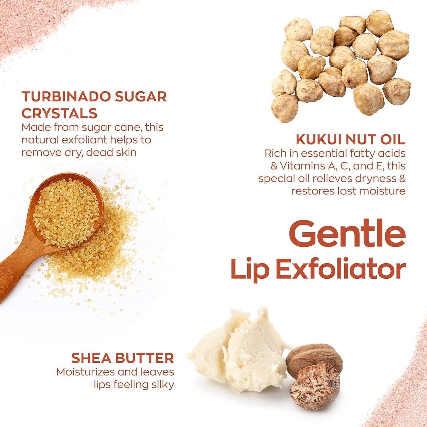 Hanalei Vegan Sugar Lip Scrub, 22g – Hawaiian Cane Sugar, Kukui Oil & Shea Butter, Natural, Cruelty-Free, Smooths & Hydrates Lips