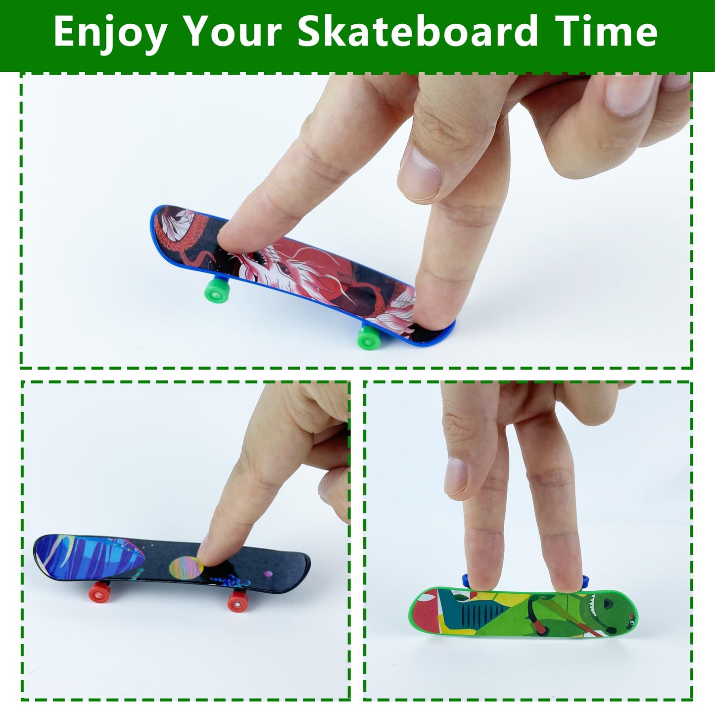 XIPEGPA 100 PCS Mini Finger Skateboards Finger Skateboard Toys for Birthday Party Favors Gift Props Decoration (100)