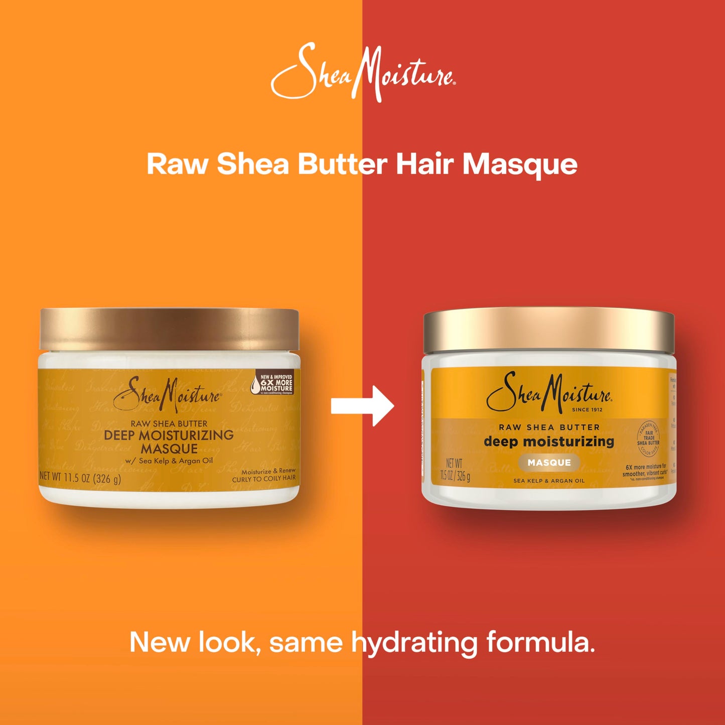 SheaMoisture Raw Shea Butter Deep Moisturizing Hair Masque 11.5 oz | Deep Conditioner for Curly Hair | Hydrating, Organic & Cruelty-Free