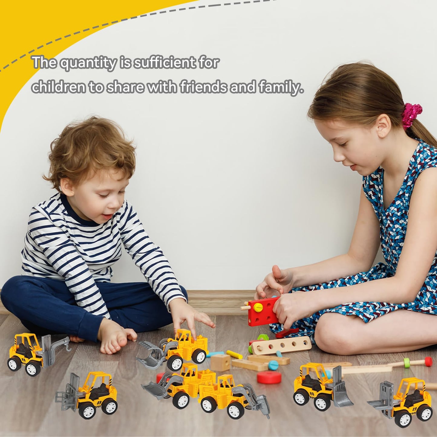 OJYUDD 24 Pcs Mini Construction Vehicles,Pull Back Engineering Vehicles,Play Figure Vehicles Toys for Birthday Party Favors,Gifts,Rewards