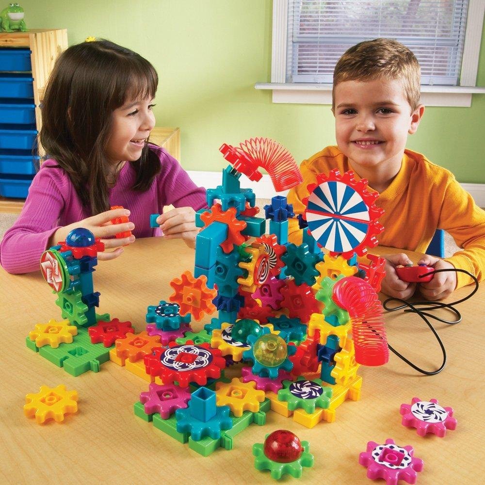 Learning Resources Gears! Gears! Gears! Lights & Action Building Set, Puzzle, Gear Toy, 121 Pieces, Ages 5+