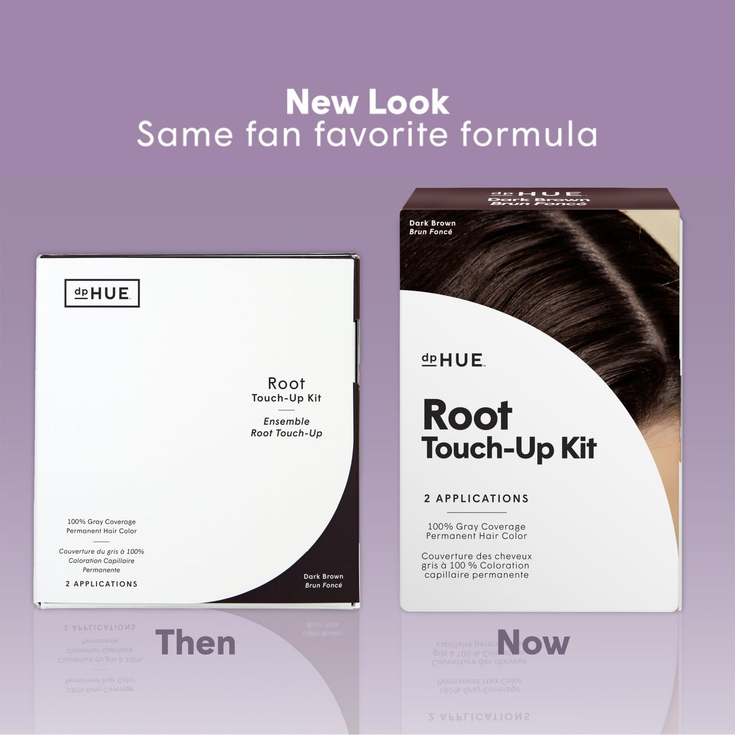 dpHUE Root Touch-Up Kit Dark Brown – Permanent Hair Color for Gray Coverage – 2 Applications – Paraben & Sulfate Free, Leaping Bunny Certified