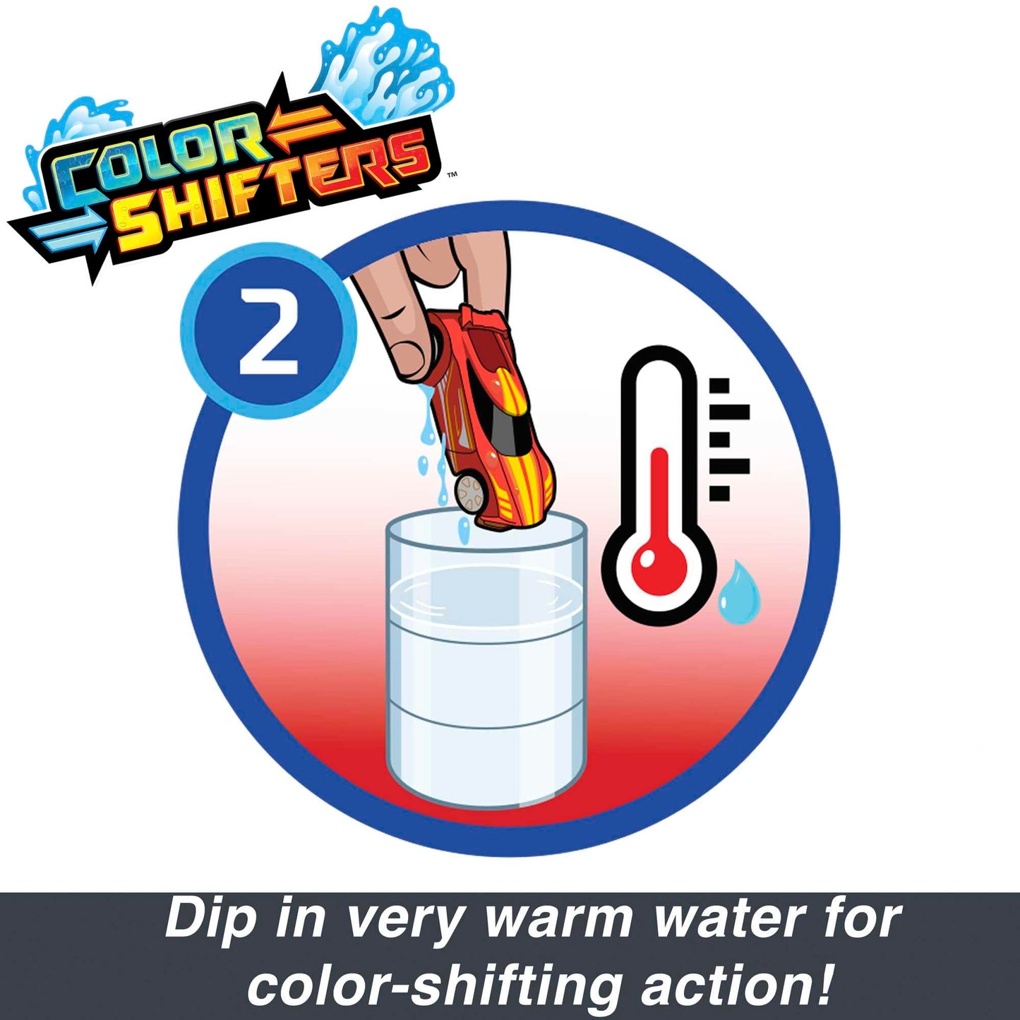 Hot Wheels 2-Pack Color Reveal Cars, 1:64 Scale with Surprise Initial & Repeat Color-Change in Warm & Icy Cold Water (Styles Vary)