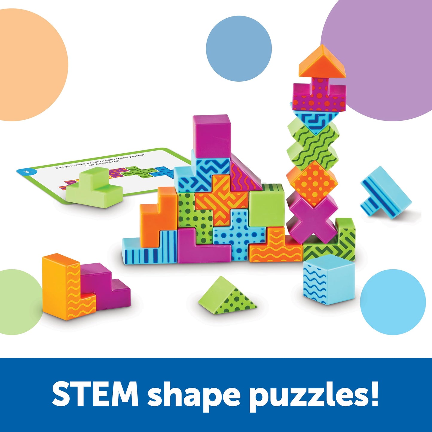 Learning Resources STEM Explorers Brainometry – 3D Puzzle Brain Game for Kids, Logic & Building Toy, Math Manipulative Gift for Boys & Girls