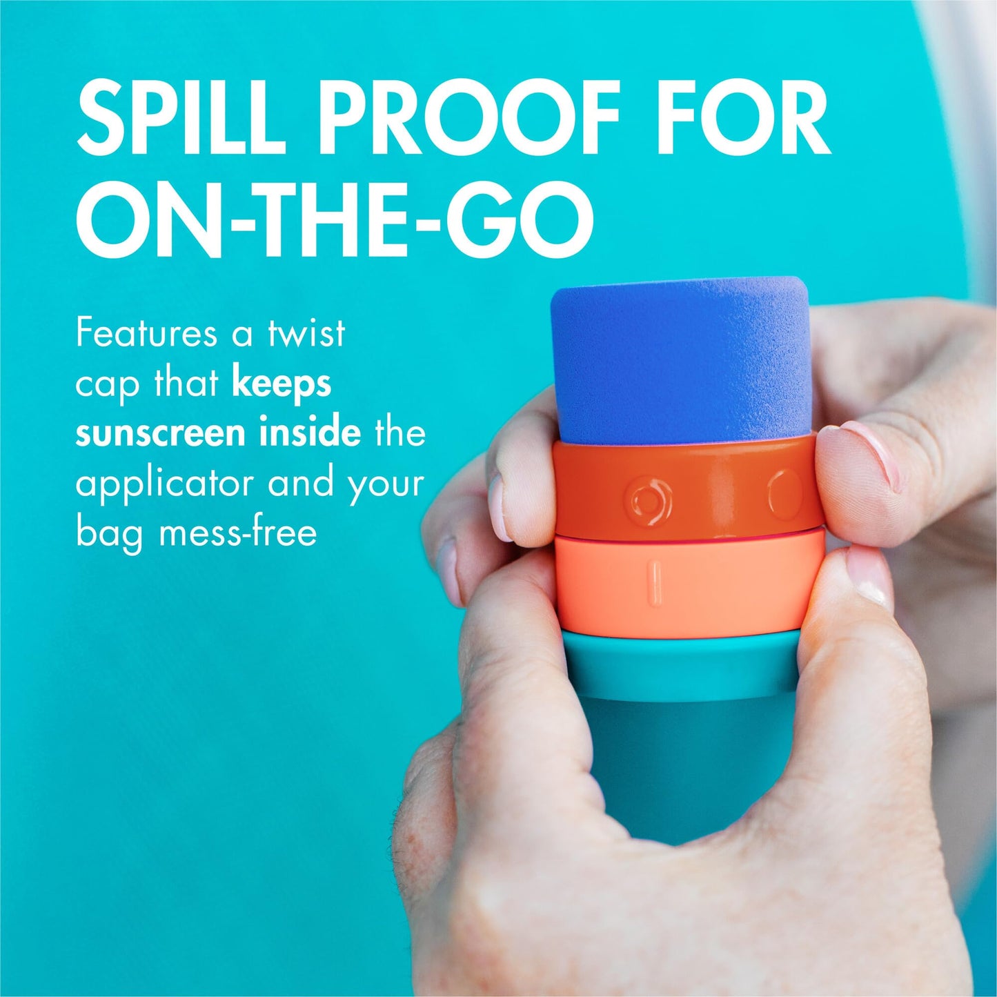 Boon Yuvi Kids Sunscreen Brush - Refillable, Spill-Proof Foam Applicator, Travel 3oz, Summer & Beach Essential, 1 Count