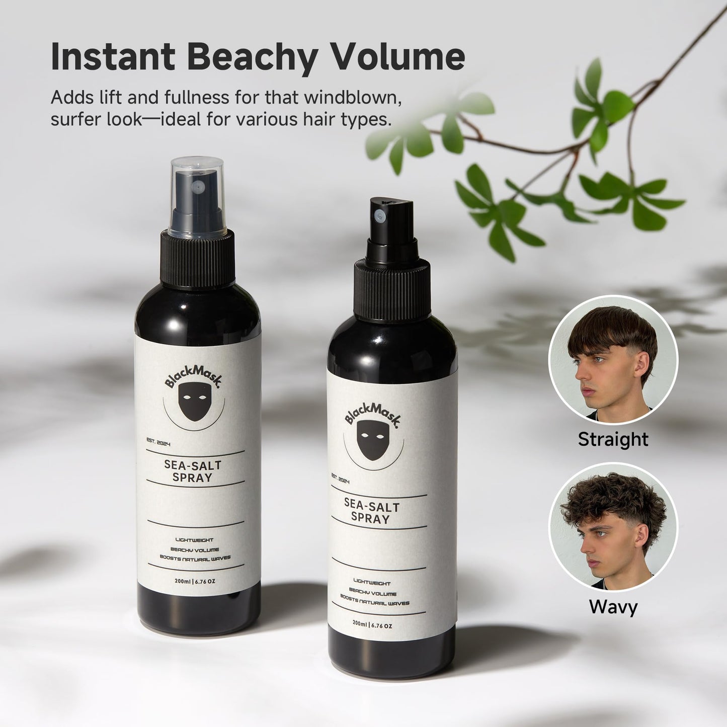 BlackMask Sea Salt Spray for Men – Natural Volume & Texture, Lightweight Hold, Effortless Style
