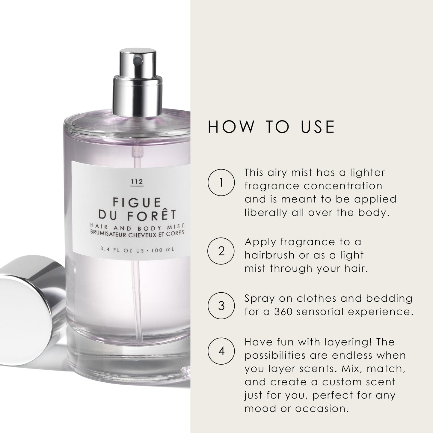 Le Monde Gourmand Lait de Coco Hair & Body Mist - 3.4oz (100ml) - Bergamot, Vanilla, Coconut Fragrance Notes