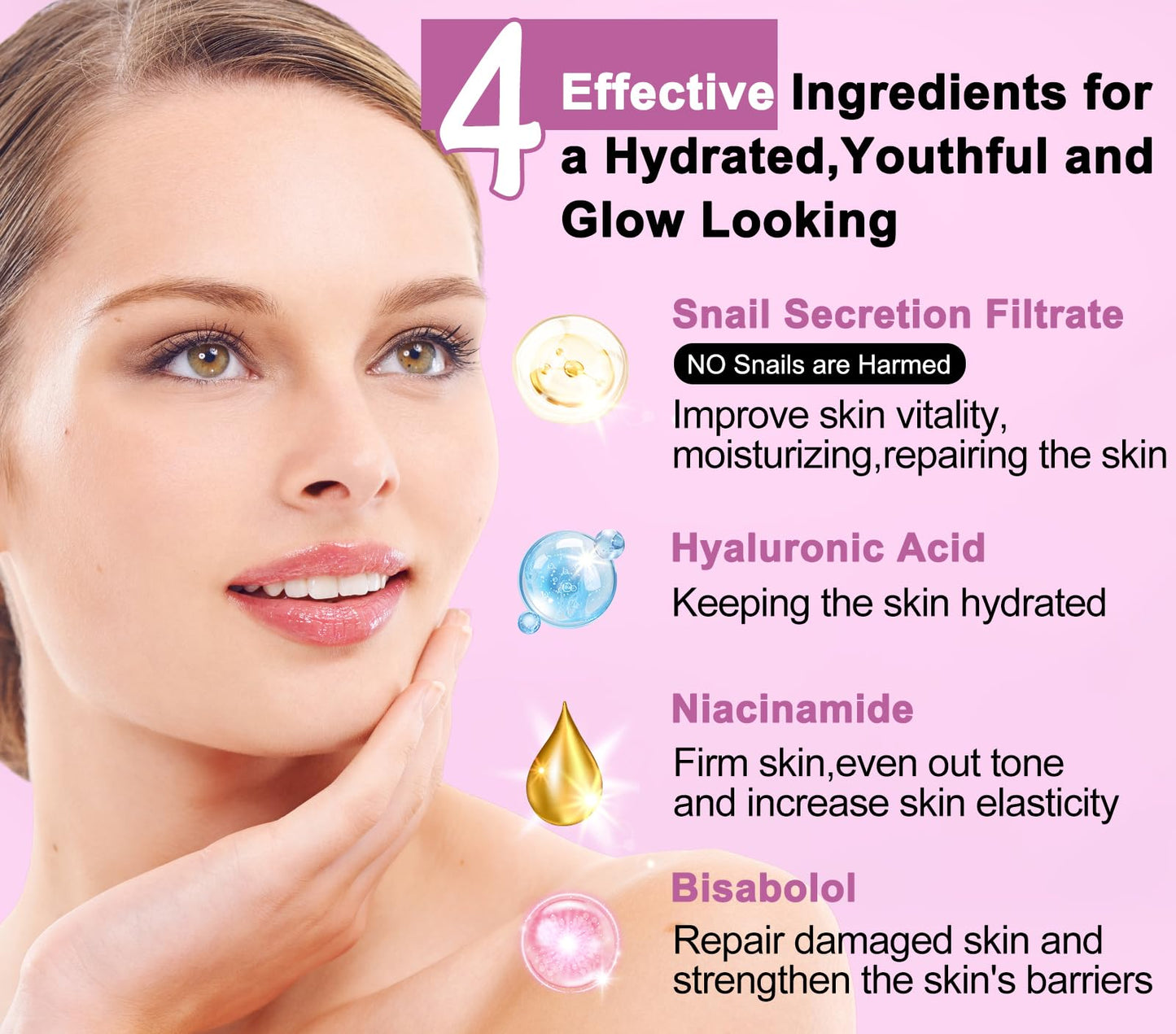 Korean Snail Mucin Skincare Set – 6 Pcs Anti-Aging, Hydrating & Repairing Glass Skin Kit for Dull, Dry Skin – Gift Set for Women & Teens