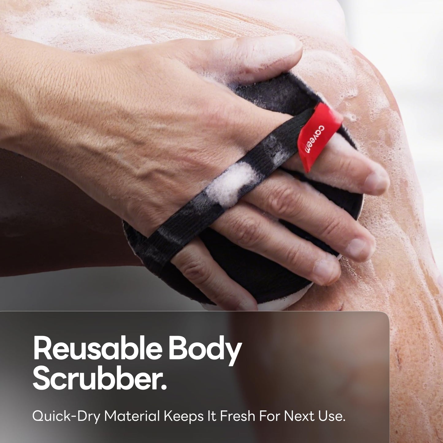 Caveem Exfoliating Body Scrubber, Bath and Body Scrub Buffer, Body Exfoliator for Remove Dead Skin, Gentle and Rough Lightweight Sponge for Shower (2 Pack)