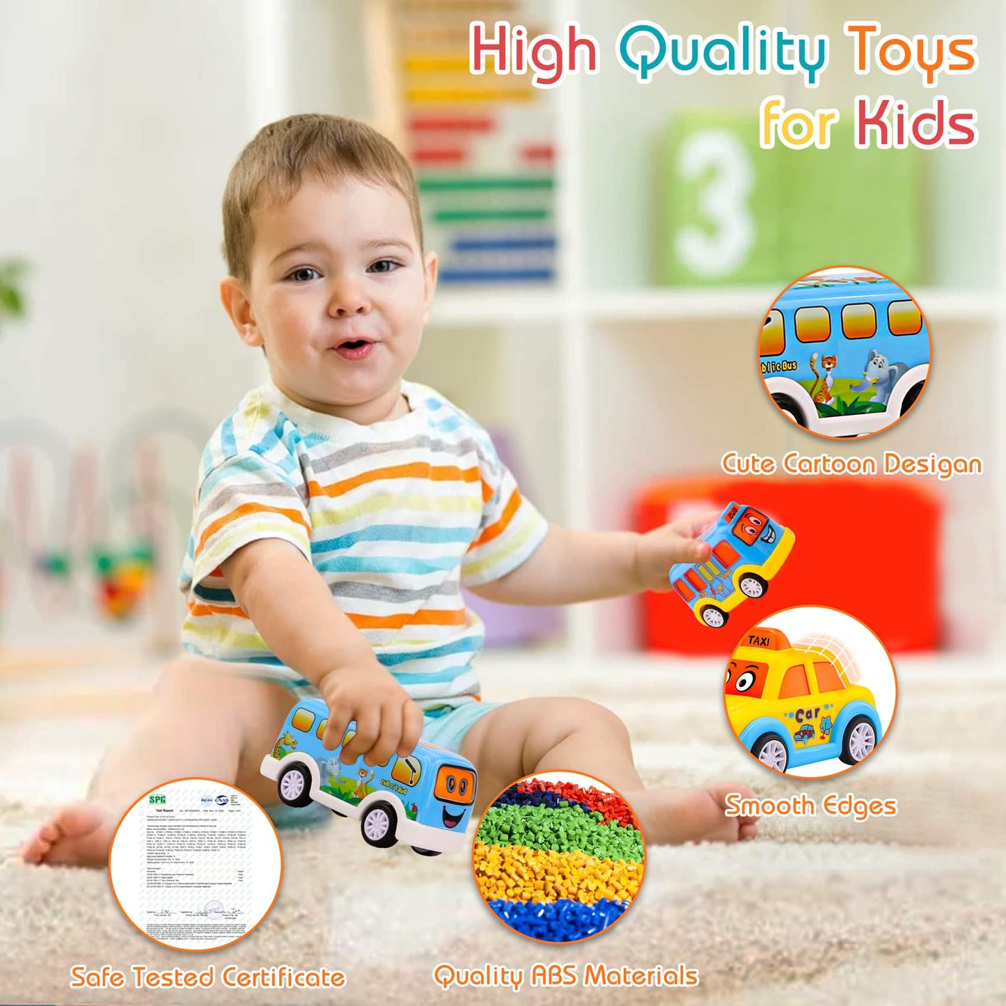 Nicmore Carrier Truck Toddler Toys Car, 5-in-1 Transport Playset for Kids Ages 18M-4 Years, Birthday & Christmas Gift for Boys and Girls