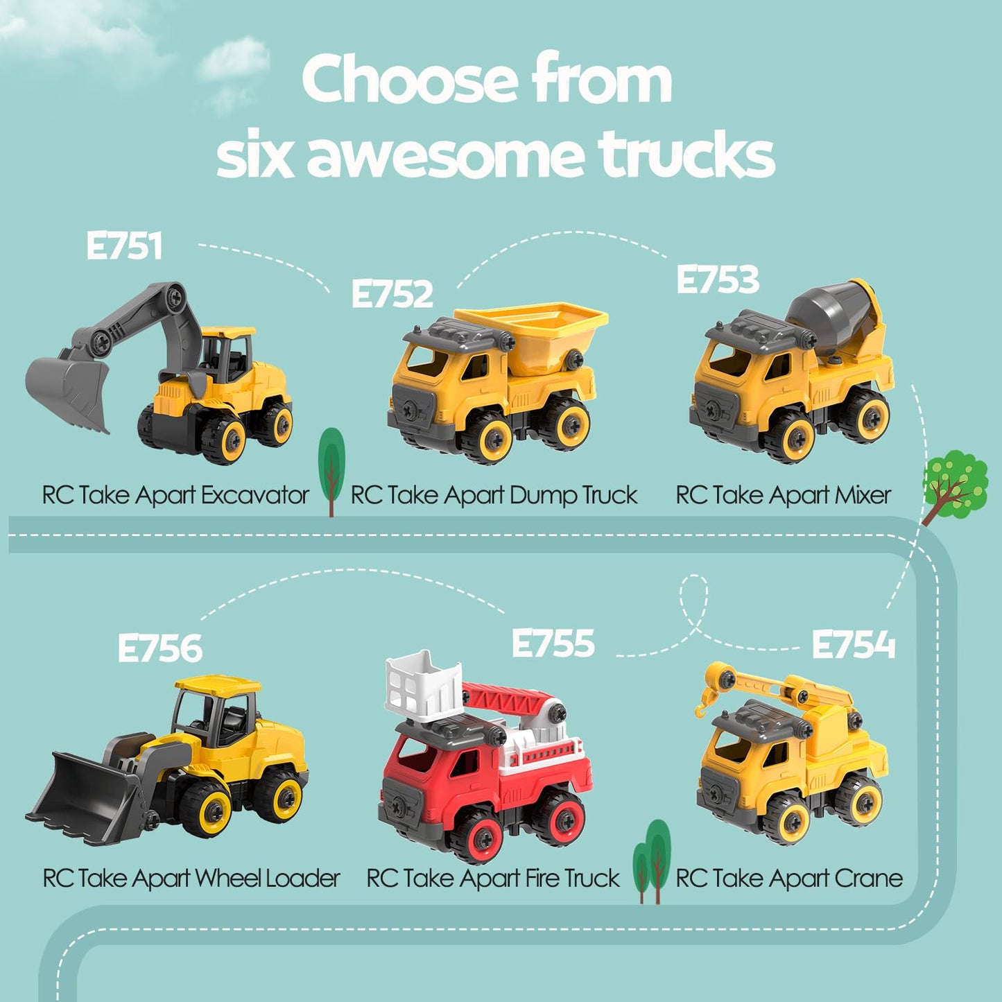 TOYTWIST Take-Apart Excavator Toy with Electric Screwdriver – STEM Construction Set, Remote Control Car for Kids 6+, Indoor & Outdoor Play