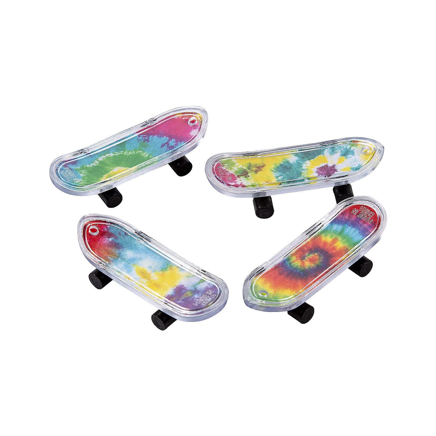 Mini Tie-Dyed Skateboards - 36 Pieces