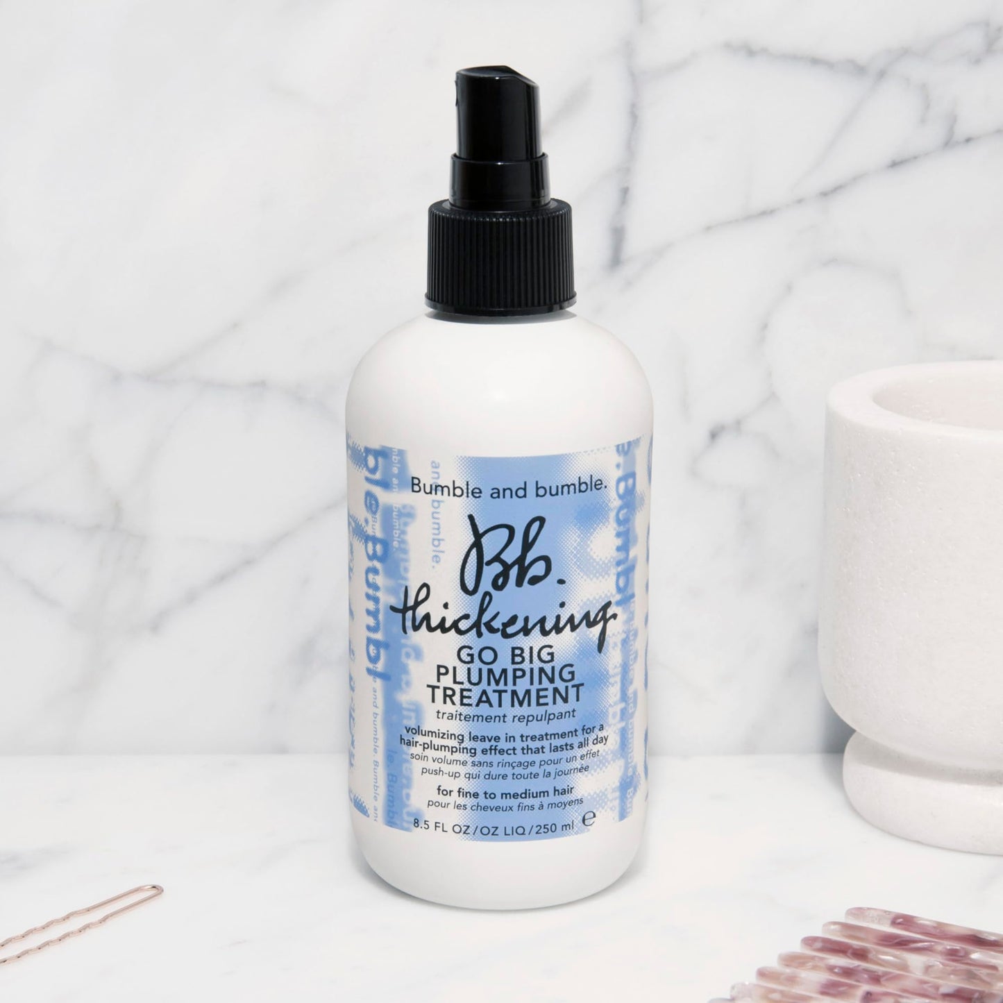 Bumble and bumble. Thickening Go Big Plumping Hair Treatment Spray | Heat Protection | Softening + Defining | Straight to Wavy, 8.5 Fl Oz