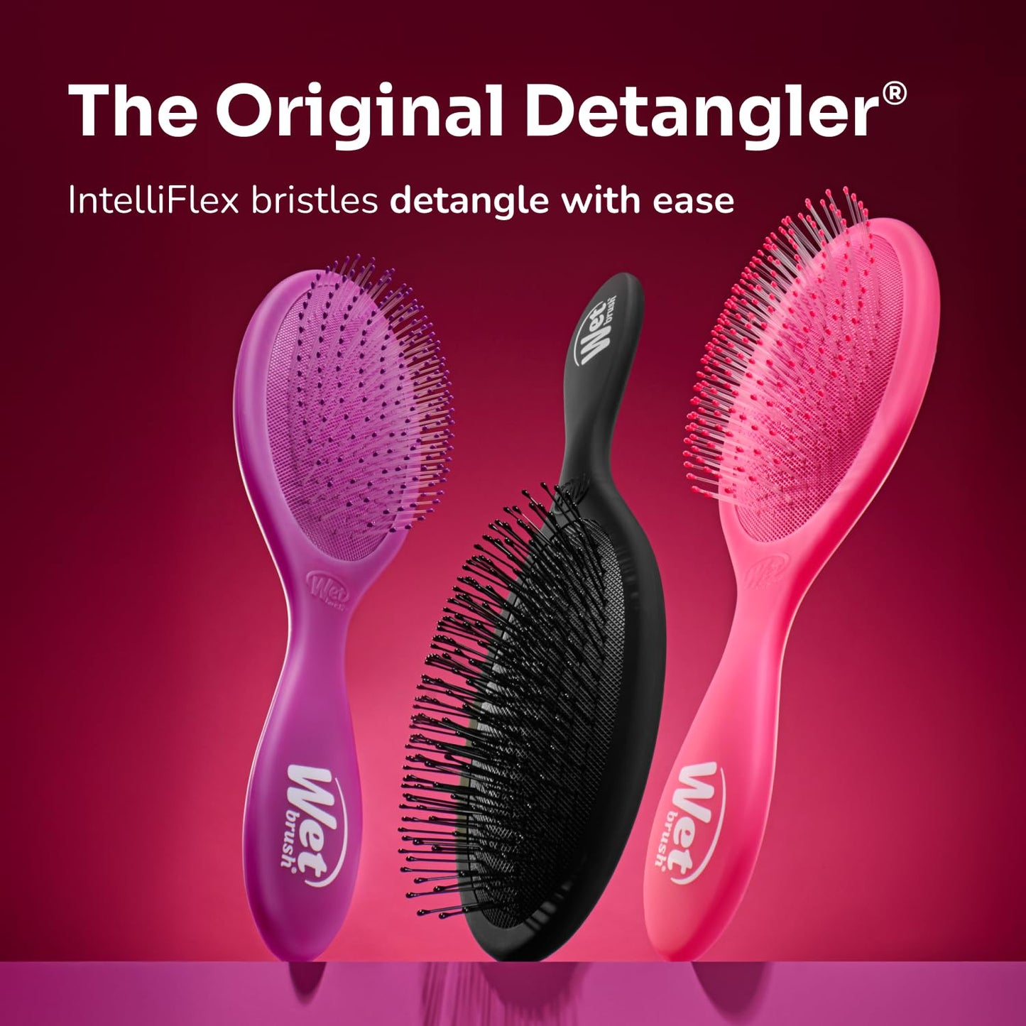 Wet Brush Original Detangler Hair Brush – Color Wash Stripes | Ultra-Soft IntelliFlex Bristles for Wet, Dry & Damaged Hair | Women & Men