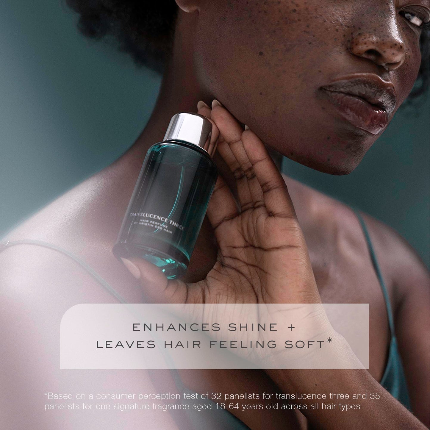 Kristin Ess Hair Perfume Translucence Three – Tropical Hair Mist with Coconut, Lily & Palo Santo – Refreshes, Deodorizes & Adds Shine, 2.5 fl oz