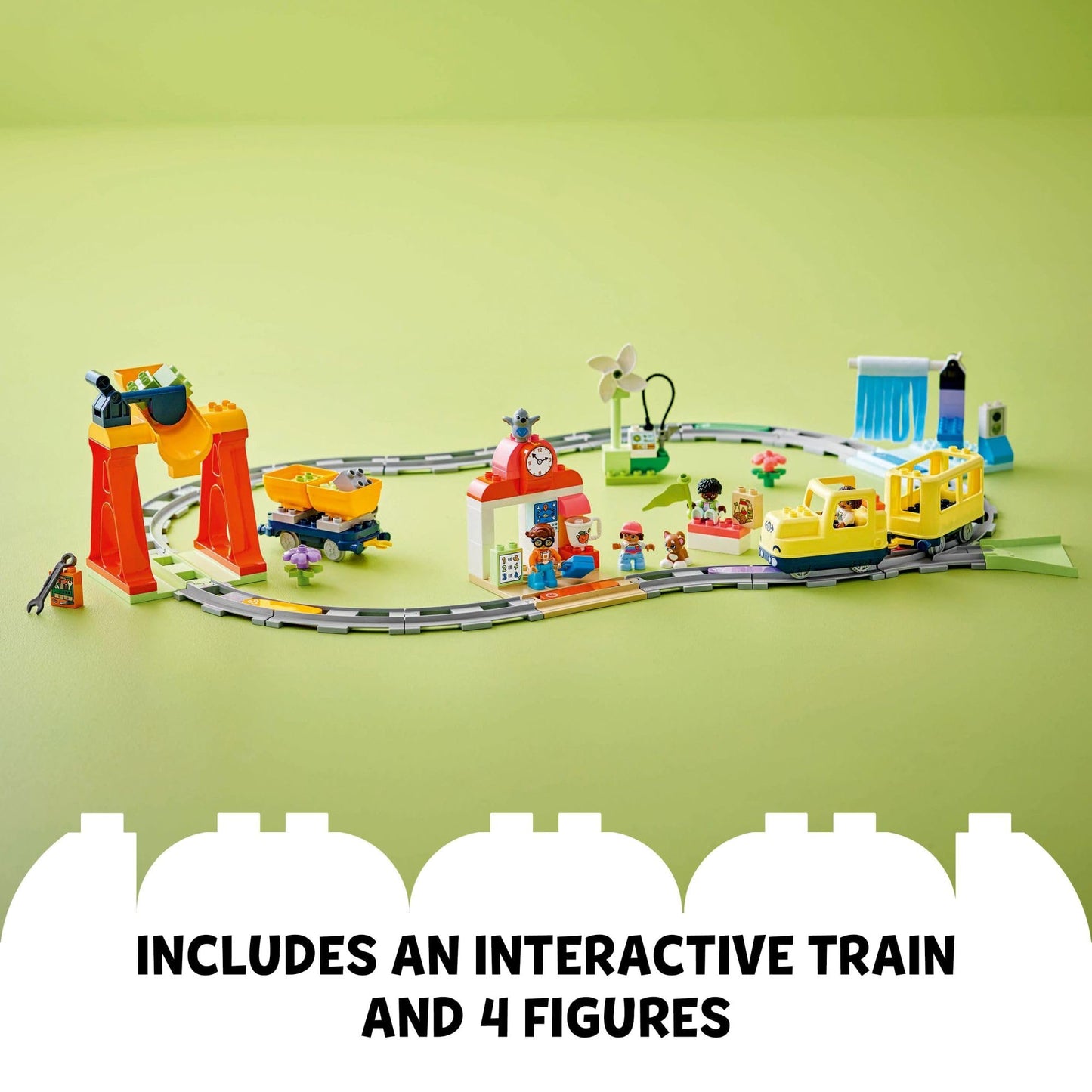 LEGO DUPLO Town Big Interactive Community Train Set for Toddlers, Ages 3+ – Educational Playset, Birthday & Holiday Gift, 10428