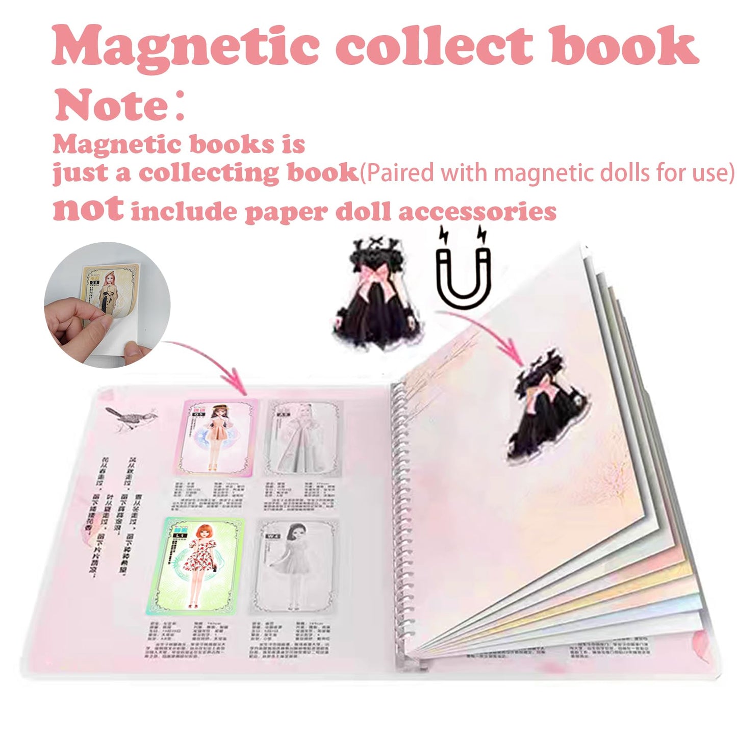 Daniel Axel Magnetic Collecting Book for Girls 3+ – Toddler Toy, Magnetic Fun, Includes Book Only, Paper Doll Not Included