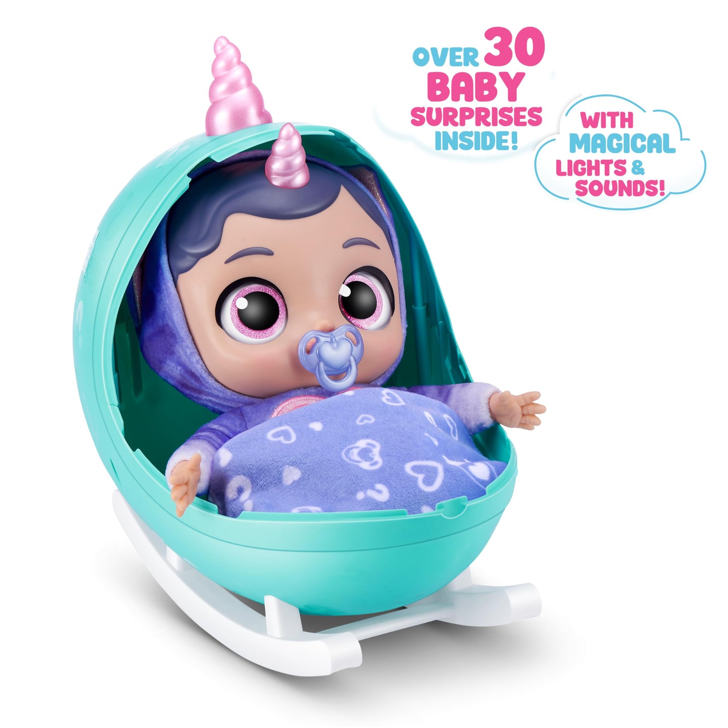 Babycorns Interactive Baby Doll Series 1 Large (Kitten) by ZURU with Lights and Sounds, Magical Babydolls, Surprise, Unboxing, Girls, Dolls, Story