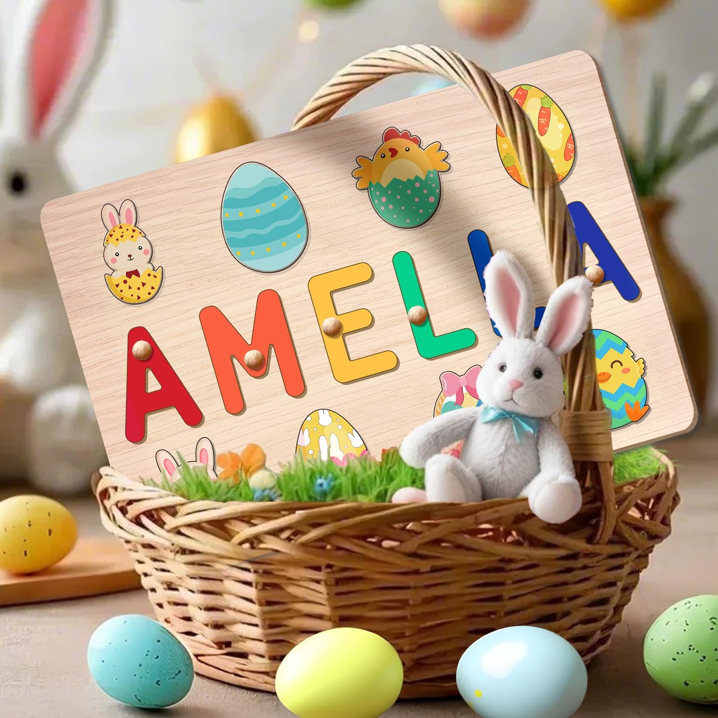 Personalized Name Puzzle for Kids – Custom Baby Toy, 1st Birthday & Christmas Gift for Boys & Girls, Nursery Learning Toy