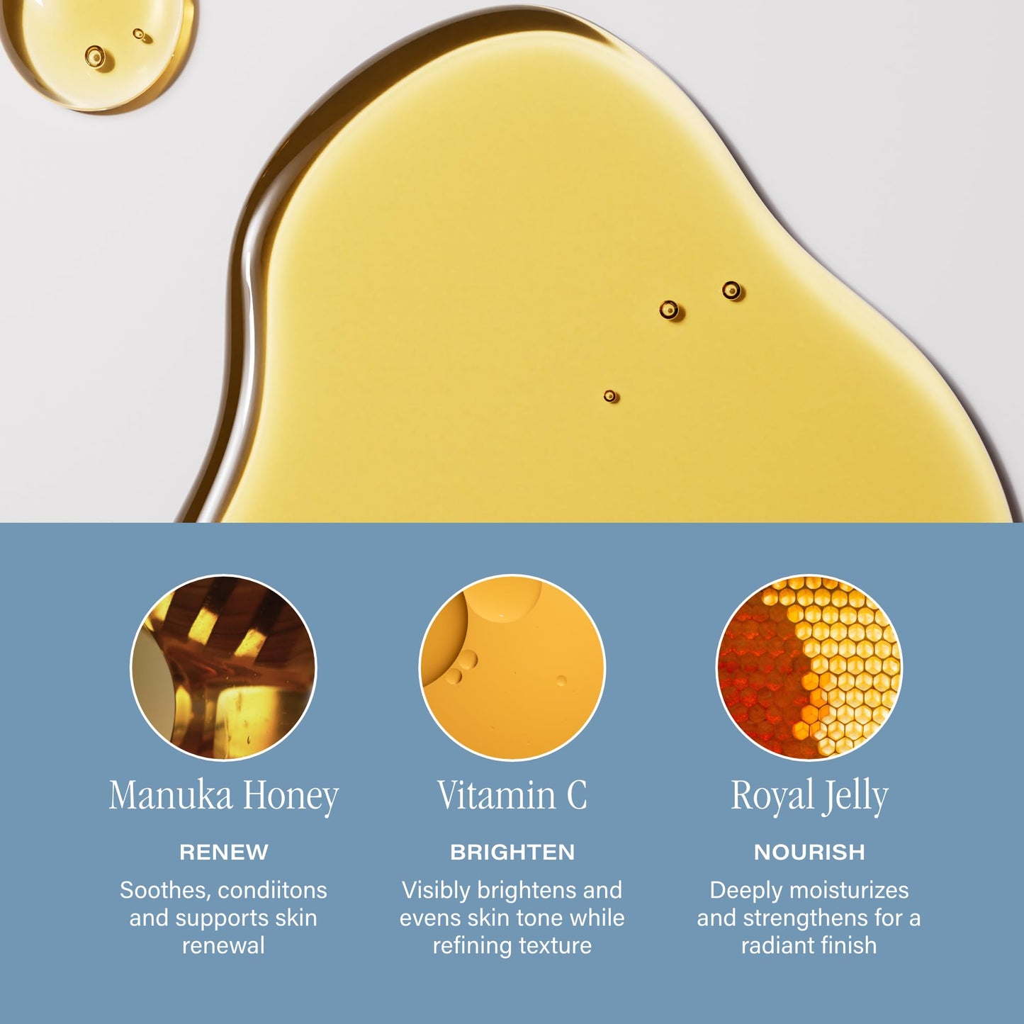 SKINN Luminous Facial Oil - Brighten, Firm & Hydrate Skin, Reduce Fine Lines & Wrinkles with Vitamin C & Manuka Honey, Anti-Aging Oil