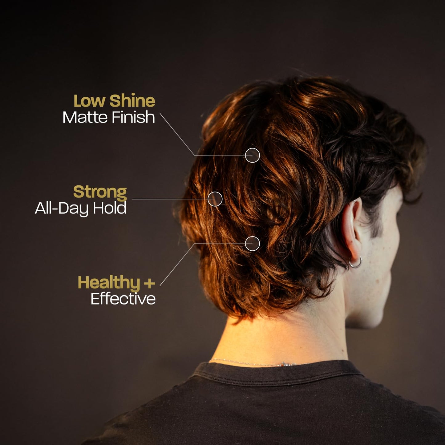 BASED Hair Clay for Men - Strong Hold & Low Shine Texturizing Styling Clay for Medium, Thick, Straight & Wavy Hair - Santal Sandalwood, 3oz