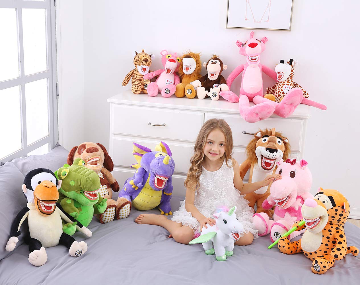 YOUYA DENTAL Tooth Fairy Puppet – Striped Tiger Educational Plush Doll with Teeth for Kids, Oral Health Teaching Toy