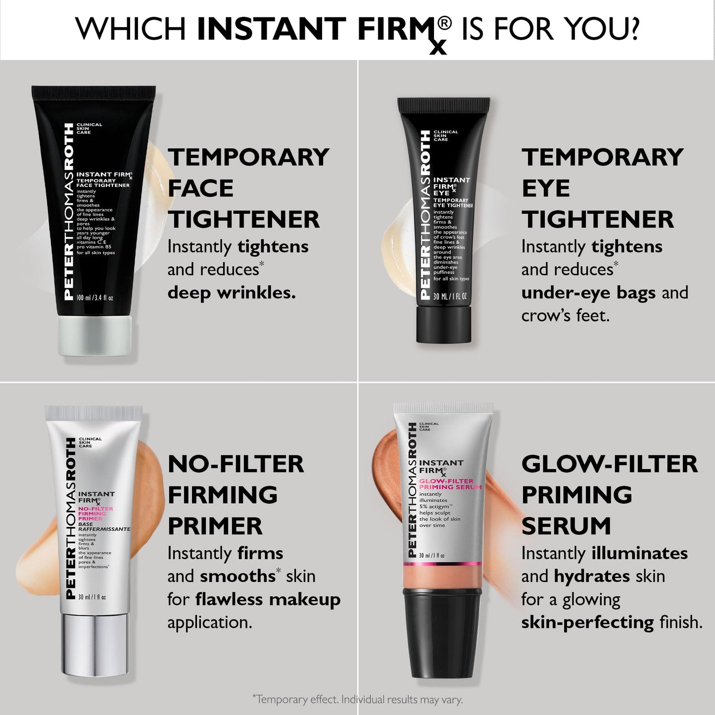 Peter Thomas Roth | Instant FIRMx® Temporary Face Tightener | Firm and Smooth the Look of Fine Lines, Deep Wrinkles and Pores